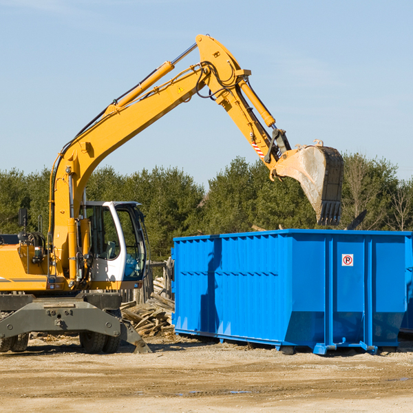 are there any restrictions on where a residential dumpster can be placed in Byfield